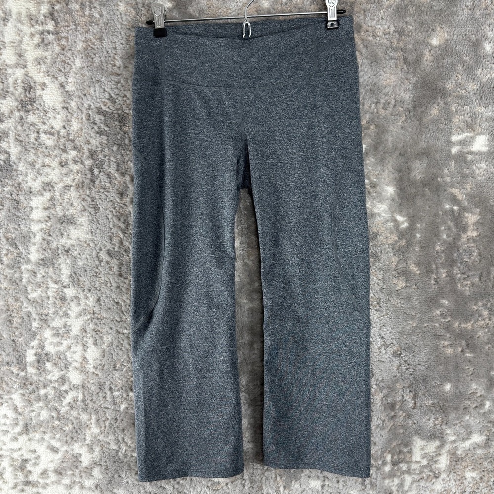 Athleta Size S Cropped Stretch Flat Front Legging Gray Pants Pull On‎ Casual